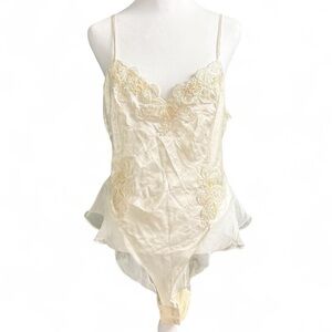 Cream Lace Teddy Victoria’s Secret Vintage Negligee